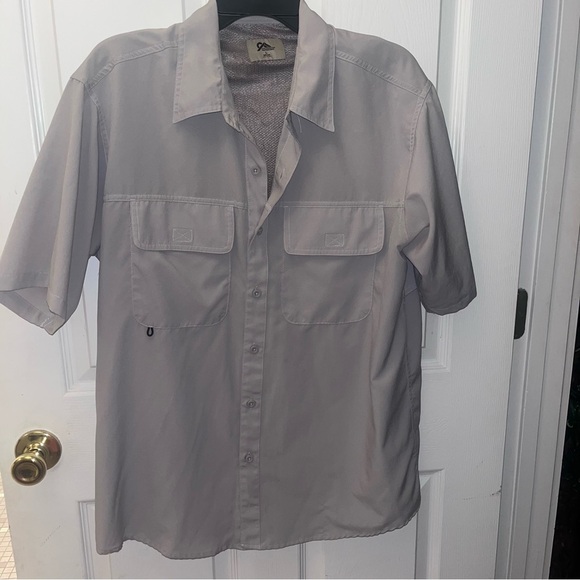 Lt brown Short Sleeve Button-Up Shirt - Picture 1 of 4